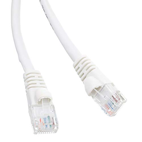CableWholesale Cat6 Ethernet Cable, 24AWG, RJ45 Gold Plate Connector, 4 Pair Stranded Copper, Snagless Boot Unshielded Twisted Pair (UTP) Internet Network Patch Cable, 150 Foot, White