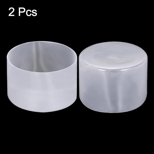 Image of uxcell 2pcs Rubber End Caps 65mm ID Vinyl Round Tube Bolt Cap Cover Screw Thread Protectors Clear, 40mm Height
