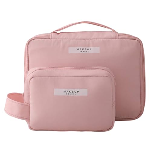 Sacchetto cosmetico impermeabile di viaggio 2PCS della borsa di trucco dellattrezzatura da toeletta ad alta rosa Taglia unica