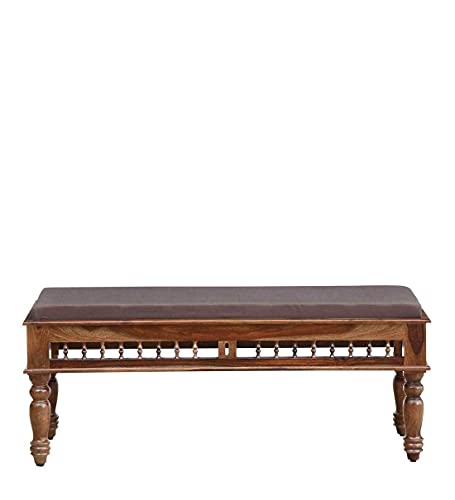 Image of Solid Sheesham Wood 57 Inch Traditional Dining Table 6 Seater | Six Seater Dinning Table with 4 Chairs & 1 Bench for Home | Dining Room Sets for Restaurants (Teak Finish)