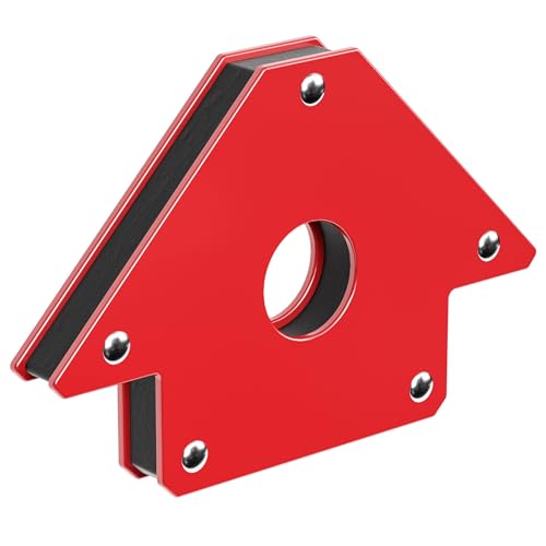 Wiltec Magnete per saldatura con forza di tenuta di 20 kg, 150 x 102 x 16 mm, Angolo di saldatura a 45°, 90° e 135°, tiene uniti i pezzi da saldare