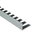 Alu L-Profil biegbar Fliesenschiene Schiene silber matt poliert L270cm 10mm poliert