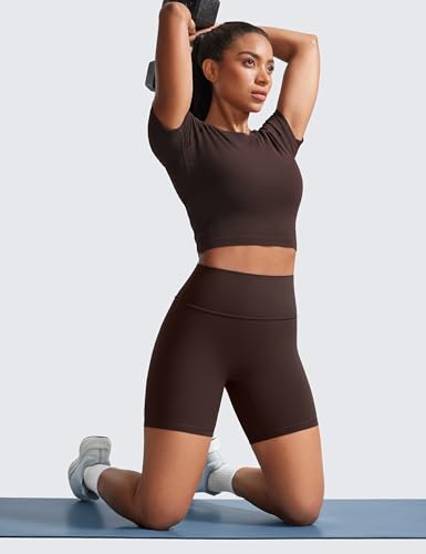 Image of CRZ YOGA Secretsculpt Biker Shorts 6 inch | Booty Scrunch Butt, Butterlift, Buttery Soft, Moderate Compression, Workout, Pilates, No Front Seam, High Waist, for Women