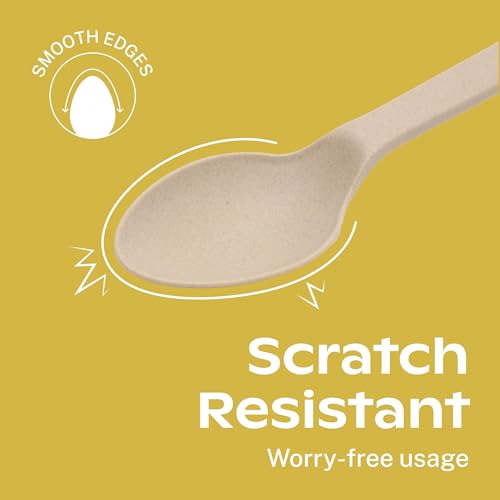 CORAL Light Brown 100% Compostable Silverware Set 340 Pieces - Heavy Duty 160 Forks, 120 Spoons, 60 Knives Bulk - Break Resistant with Smooth Edges, Ocean Friendly Alternative to Plastic Utensils by CORAL - Image 7
