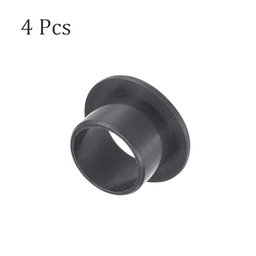 Kozelo 4 Stk. Flanschlagerbuchse - [12mm x 14mm x 10mm] POM-Gleitlager für den Einsatz in Maschinen | Schwarz