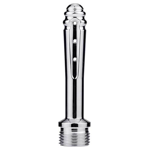 Image of AMAZBEE Shower Enema Attachment for Men Metal Vaginal Douche for Women Handheld Anal Shower for Colon Cleansing (L)