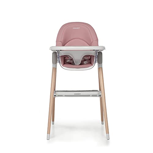 Chaise haute et chaise bébé Bonito rose lavable pour repas sans stress