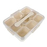 VICASKY Multifunktions Kühlschrankbehälter mit Deckel Fächer Gewürzaufbewahrungsbox Lebensmittelechter Organizer für Gemüse und Snacks Praktische Frischhaltebox