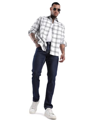Image of WROGN Men's Cotton Stretch Jeans | Mid Rise | Slim Fit