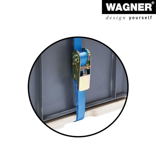 WAGNER Transportroller Transporthilfe I Schichtholz 59 x 29 x 11 cm, Tragkraft 300 kg I Möbelroller für Umzüge I Schwerlastrollbrett mit Soften Rollen I Griffmulden & Tragegriff I FSC® I Made in DE