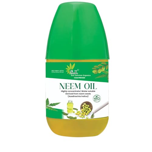 Image of SJ Organics Cold Pressed Neem Oil (900ml) Concentrate for Insects Spray in Plants & Garden | Removes Aphids Fungus Thriphs