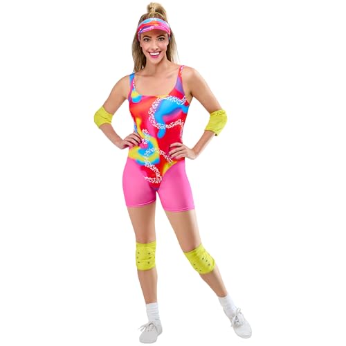 Rubies Offiziel Classic Rollerskate Barbie Erwachsenekostüm,Verkleidung für Erwachsenen,Größe UK 16-18 Halloween