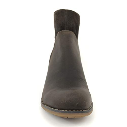 Timberland Timberland Women's Rudston Leather Ankle Heeled Boots (US 9.5 (M/M), Dark Brown)