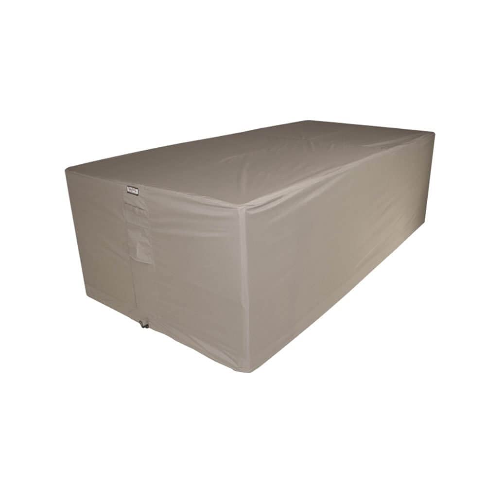Schutzhülle für Gartenmöbel Rechteckig 210 x 140 H: 85 cm | Atmungsaktiv | Wasserdicht | UV - beständig | Doppelt genähte, PU-versiegelte Naht | Elastischer Kordelzug |