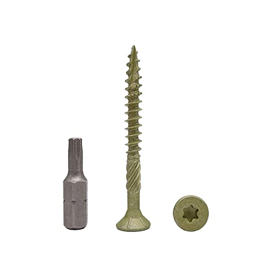 Viti per legno con finitura anticorrosione verde