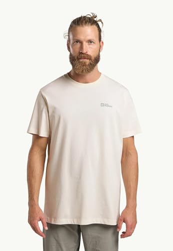 Jack Wolfskin Herren Essential M T-Shirt, Cotton White, M EU