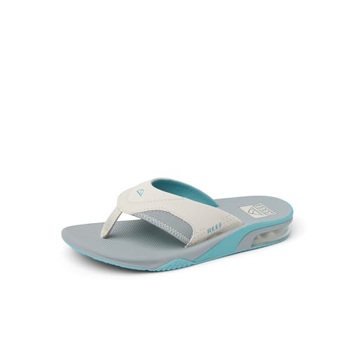 REEF Boys Sandals, Kids Fanning, Tan/Grey/Blue, 2