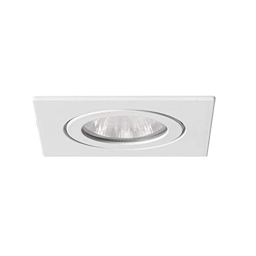 Outdoor - Foco empotrable para exteriores (4 VA, IP54, cuadrado, 12 V CA, GX5.3, máx. 35 W), color blanco