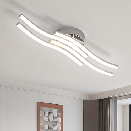 Dorlink Plafonnier LED pour chambre à coucher, plafonnier LED 24 W pour salon, lumière neutre...