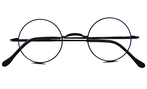 Agstum Pure Titanium Retro Round Eyeglasses Frame without Nose Pads