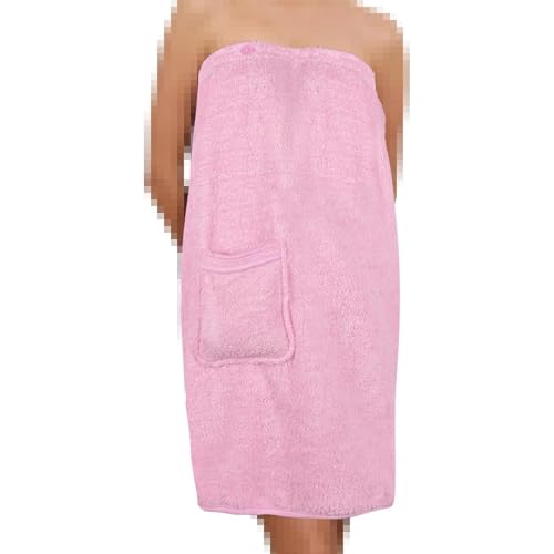A2Z Ladies Spa Towel Wrap Luxury 100% Cotton Bath Body Wrap - Towel Wrap 141 Baby Pink 12-14