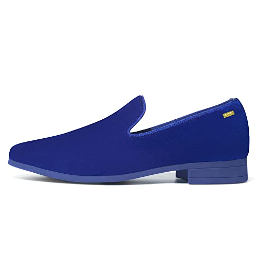 Image of UUBARIS Mens Velvet Loafers Slip-on Dress Shoes Fashion Style Driving Shoes Classic Tuxedo Shoes Casual Oxford Shoes