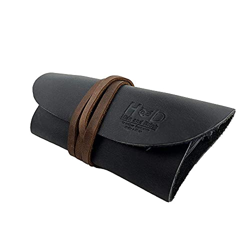 Image of Hide & Drink, Rustic Leather Sunglass Wrap, Slim Travel, Soft Eye Glasses Storage, Handmade Includes 101 Year Warranty