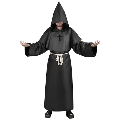 Aomig Disfraz de Monje Halloween, Disfraz de Sacerdote Medieval