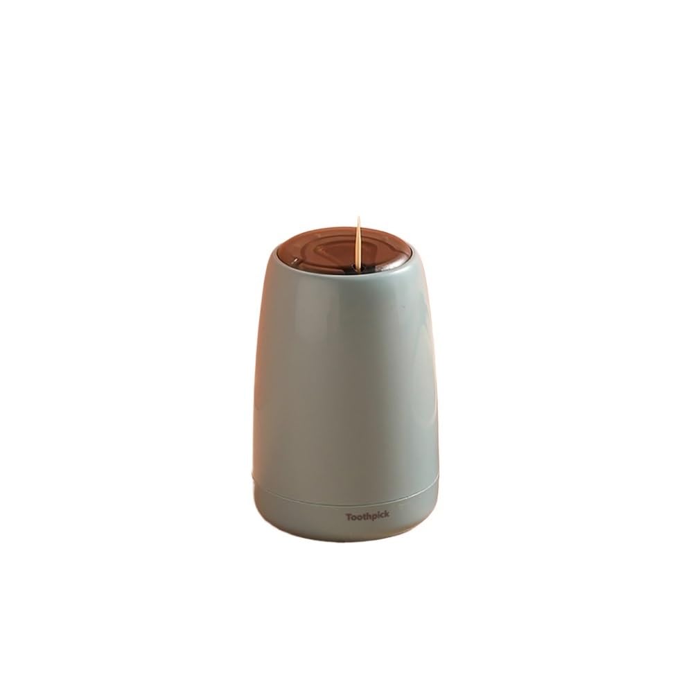 TIANSHENGQI Creative Automatic Toothpick Holder Container Household Table Box Plastic Push-Type Round Storage Dispenser(Blue)