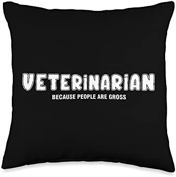 Kitten Rescue Pet Animals Medicine Paw Puppy Gift Veterinarian Cat Dog Doctor Vet Tech Veterinary Technician Throw Pillow, 16×16, Multicolor