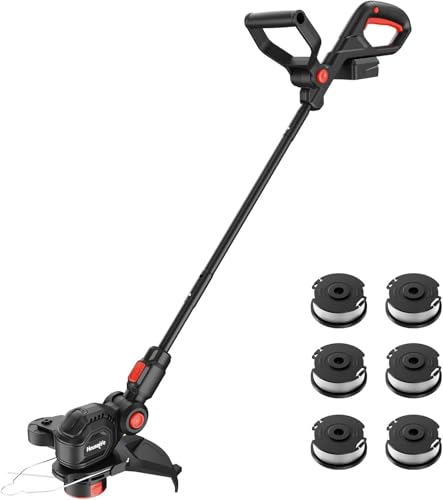 Cordless Weed Eater Compatible with Milwaukee M18 18V Battery(Tool Only) 12-Inch 3-in-1 String Trimmer with 8500RPM Upgraded Motor Automatic Line Feed Weed Wacker for Lawn Edging and Mowing-Red