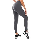 Fawarior High Waisted Leggings for Women, Buttery Soft Workout Yoga Leggings Dark Grey LXL
