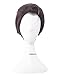 QWIFCMJF -Cosplay Wig Detroit Become Human Connor Cosplay Wigs Short Dark Brown Heat Resistant Hair Wig + Wig Cap
