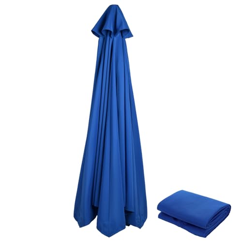 Auvent de rechange en polyester pour parasol de terrasse orange bleu vert - 2