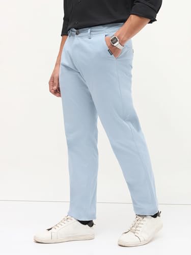 Image of Urbano Fashion Men's Regular Fit Mid Rise Cotton Casual Chinos Trousers Stretch