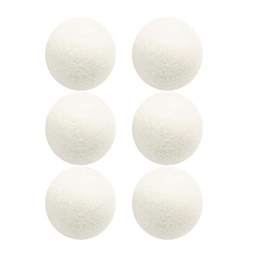 6 Stück Trocknerbälle, Natürlicher Weichspüler für Daunenjacken Geeignet Daunen Trockner Schafwolle Schneller Trocken Alternative Bälle Trocknerkugeln