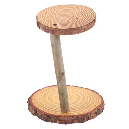 PartyKindom 1 Pz. Porta Torte Tartufo Supporto Floreale Decorare Montante Eventi Alzata Rustica per Cupcake ASSE Supporto per Torta Nuziale in Oro Pianta da Stand Brown di Legno