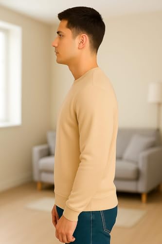 Image of Men's Premium Sweatshirt - Warm, Soft & Stylish Pullover | Casual Winter wear with Full Sleeves | Perfect for Gym, Travel & Everyday Comfort | Plain Sweatshirt for Men