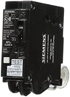 Siemens QF130A Ground Fault Circuit Interrupter, 30 Amp, 1 Pole, 120V, 10,000 AIC