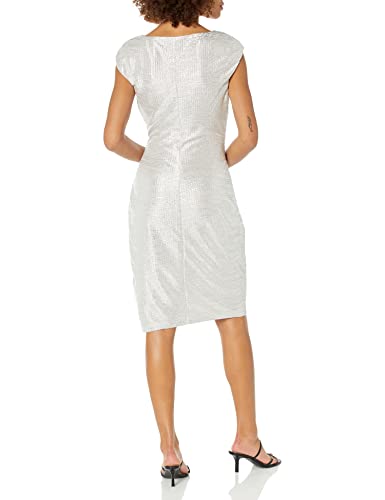 Anne Klein Women's Cap Sleeve Side Ruched Dress2