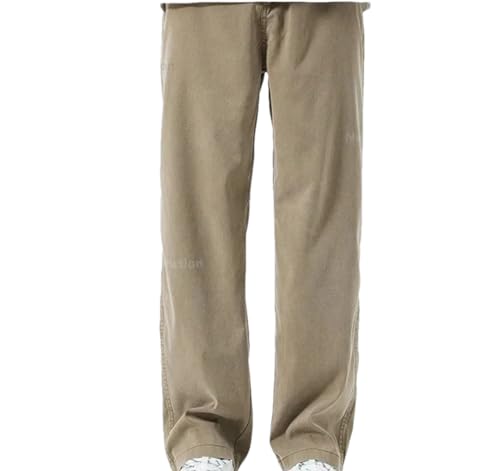 Men's Thin Casual Jeans Soft Elastic Waist Straight Pants Blue Casual Loose Harem Pants