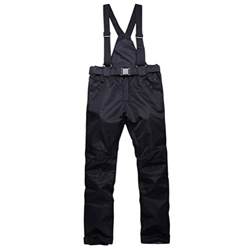 Koowaa Sentinel Wasserdichte Skihose für Herren, maßgeschneidert, wasserdicht, warme Latzhose für Wintersport, warme Schneelätzchen, Winter-Overall, Schneehose für Wintersport, Schwarz