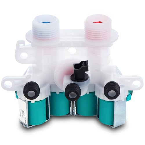 W11165546 W11096267 Washer Water Inlet Valve Compatible with may-tag whirlpool ken-more Washing Machine Replaces 33090105 W10758828 W10599423 W10839828 W11165546VP AP6284346