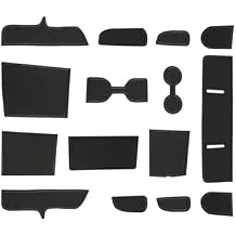 BIBIBO 15Pcs for 2025 Hyundai Tucson Gate Slot Mats Hyundai Tucson Interior Trim Door Slot Pads 2025 Tucson Console Insert Mats,2025 Tucson Non-Slip Pad 2025 Tucson Cup Holder Insert Mats Black
