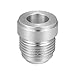 X AUTOHAUX Car Auto 12AN Male Weld on Fitting Bung Hose Adapter Fuel Oil Aluminum Alloy Silver Tone Pack of 4