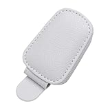 SGERUFZ Brillenhalter für Auto Sonnenblende, Leder Sonnenbrillen Halterung für Auto Visier Zubehör, Ticket-Kartenclip, Schwarz