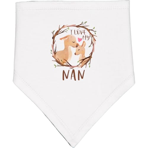 inktastic I Love My Nan Baby Bandana Bib - Main Image