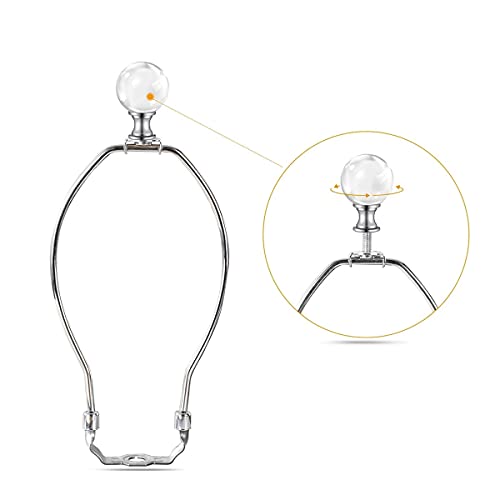 Image of Lighting Lamp Finials 1-1 /2 In High, 1 /4-28 In Base Ball for Shade, Top Screw, Table Lamps, Floor Lamps, Topper Knob, Glass Crystal Clear 2PCS
