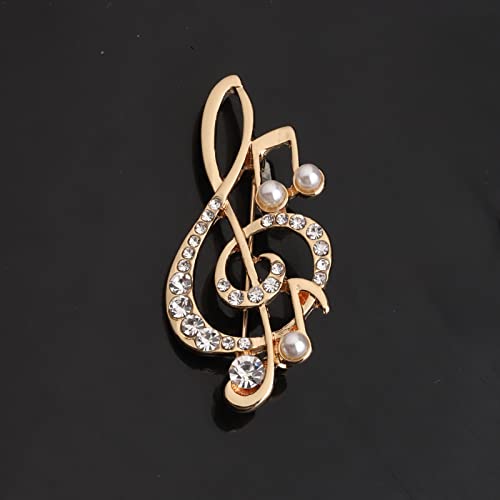 Image of POTIY Musical Note Pin Treble Clef Musician Lapel Musical Note Pin Brooch Music Jewelry Singer Jewelry