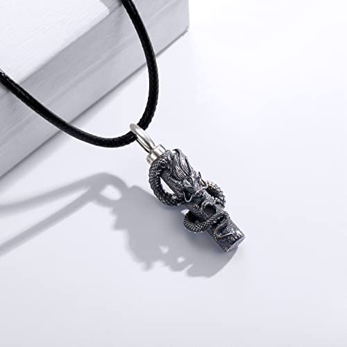 TYSO Dragon/Celtic Knot/Arrow Urn Necklace for Ashes 925 Sterling Silver Ashes Keepsake Cremation Jewelry Pendant for Man4